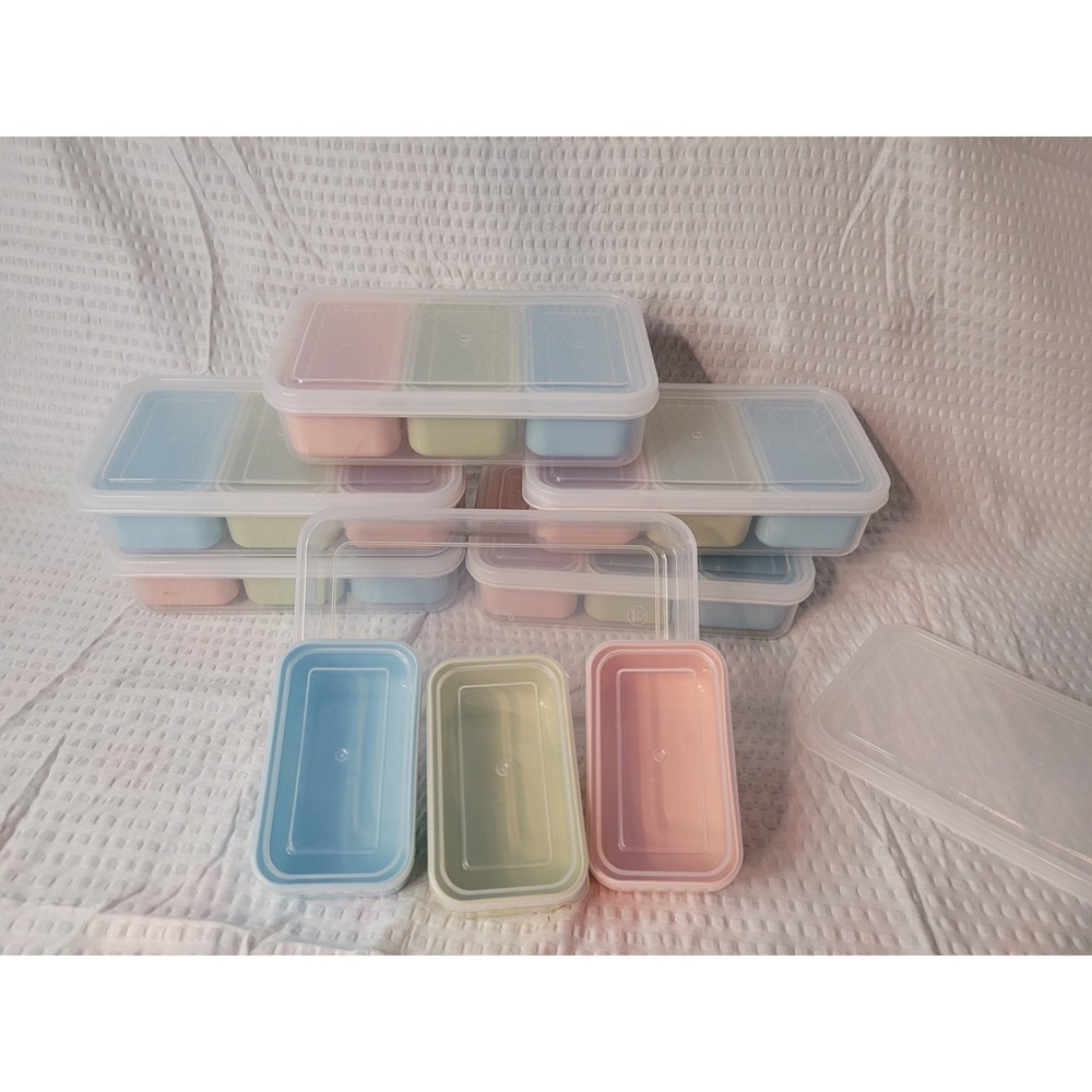 Pastel‎ 3-Compartment Bento Box Food Storage Containers Set of 6